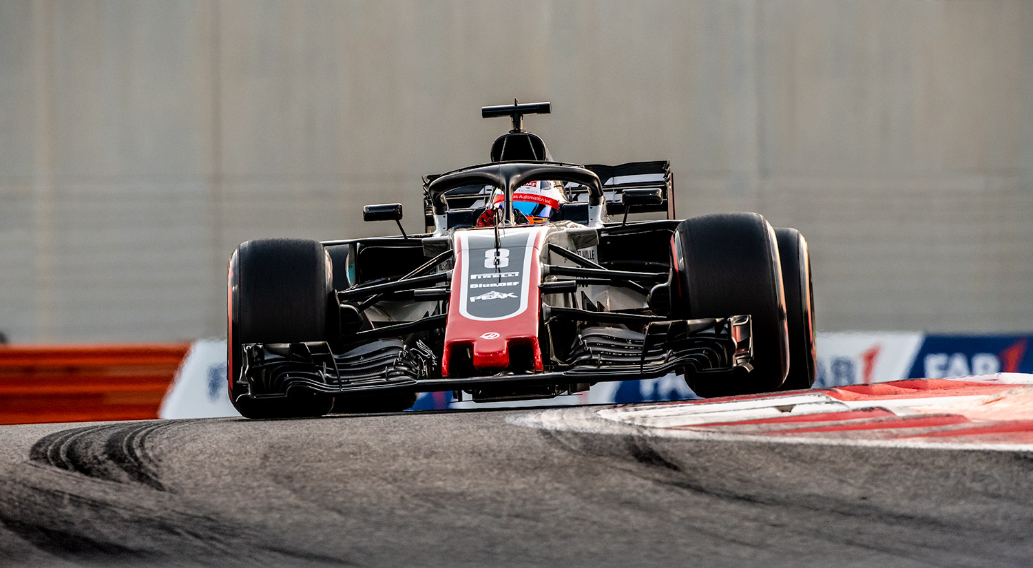 Romain Grosjean - Haas, Abu Dhabi,  2018