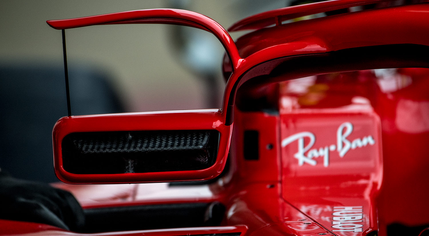 Ferrari banned halo mirrors, Circuit de Catalunya,  2018