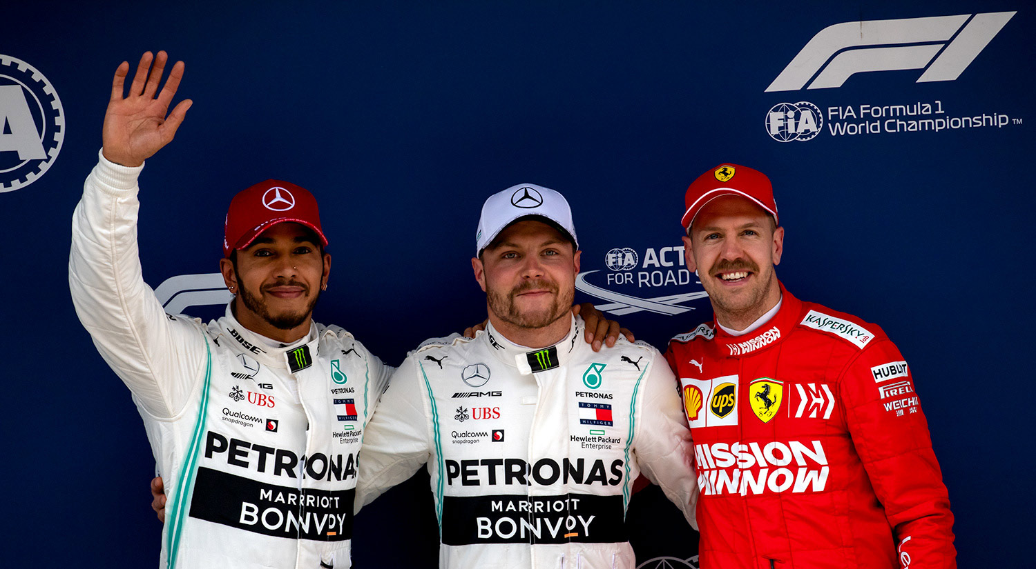 Valtteri Bottas, Lewis Hamilton & Sebastian Vettel, Chinese Grand Prix,  2019