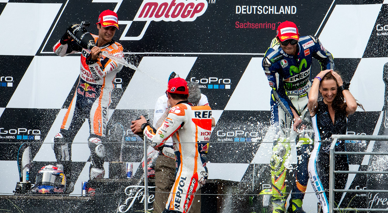 Dani Pedrosa, Marc Márquez & Valentino Rossi,  Sachsenring, Germany, 2015