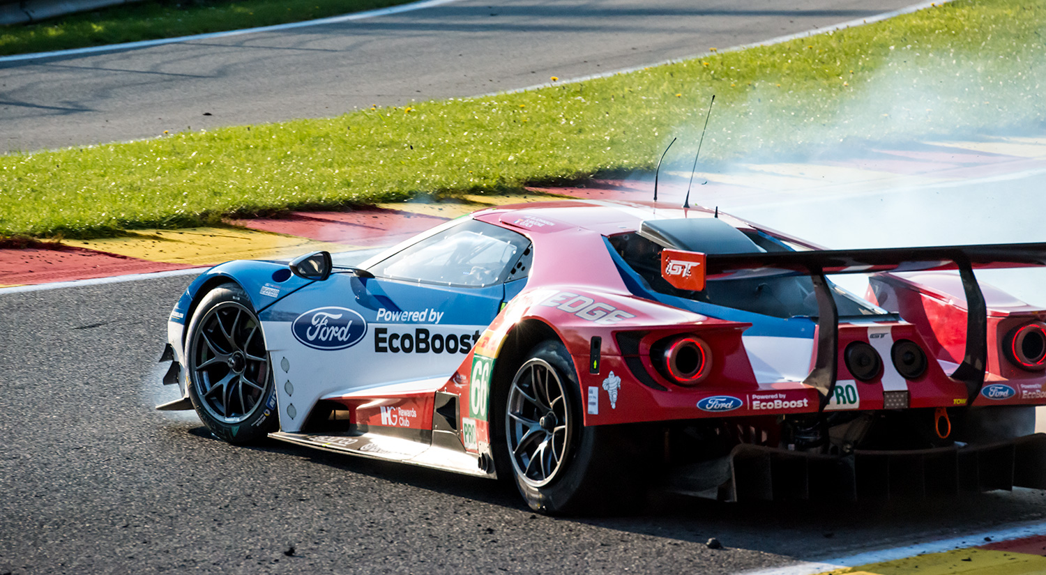 Stefan Mücke Ford about to crash at Eau Rouge,  6 Hours of Spa-Francorchamps, Belgium, 2016